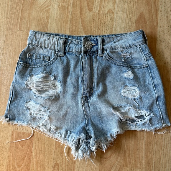 Urban Outfitters BDG Super High Rise Cheeky Jean Shorts - Picture 2 of 5